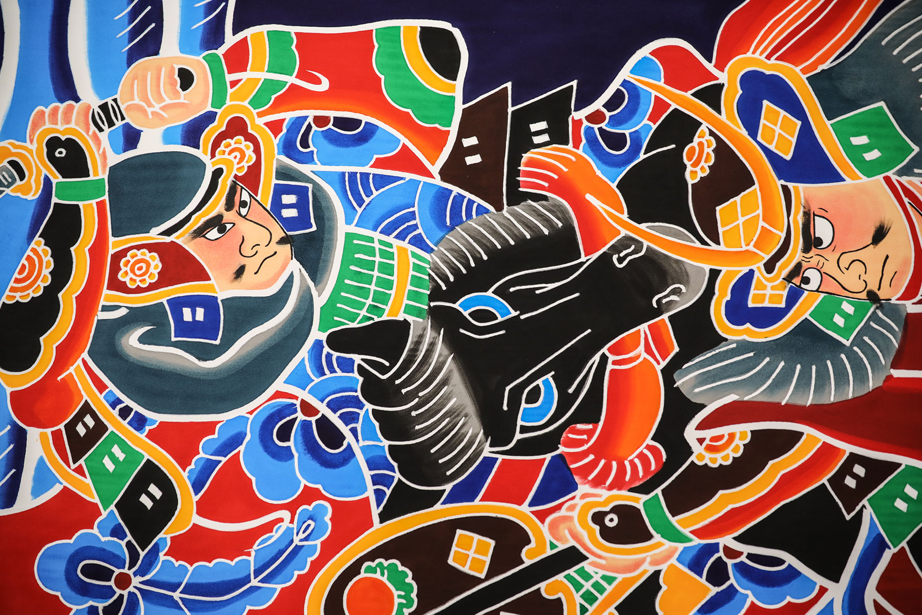 本染甲州武者のぼり - 井上染物店